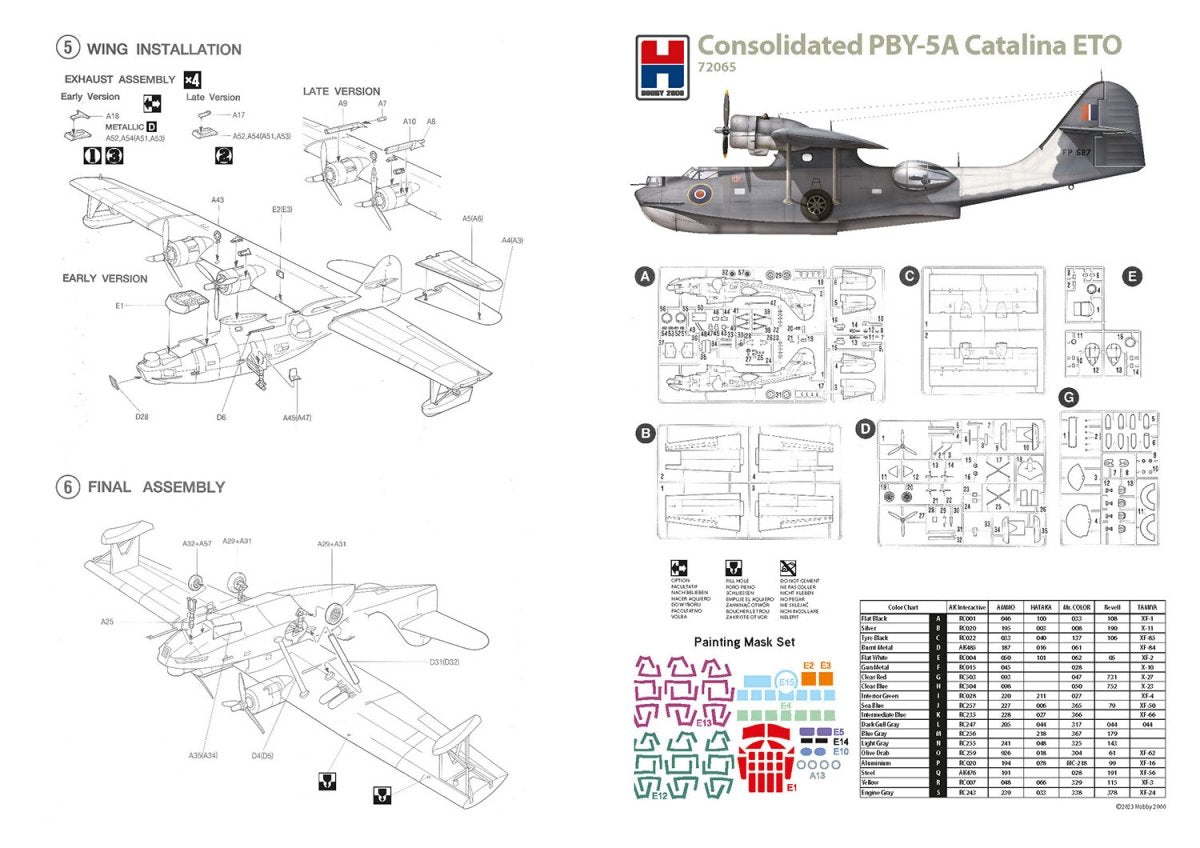 Hobby 2000 72065 Consolidated PBY-5A Catalina ETO ( Academy + CARTOGRAF + MASKI) 1/72 – zdjęcie 3