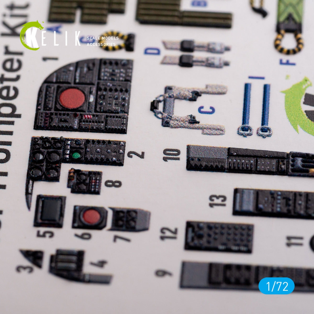 KELIK K72086 A-6A Intruder interior 3D decals for Trumpeter kit 1/72 – imagen 5