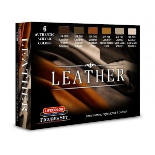 Coffret de peinture acrylique Lifecolor CS30 Cuir 6 x 22 ml