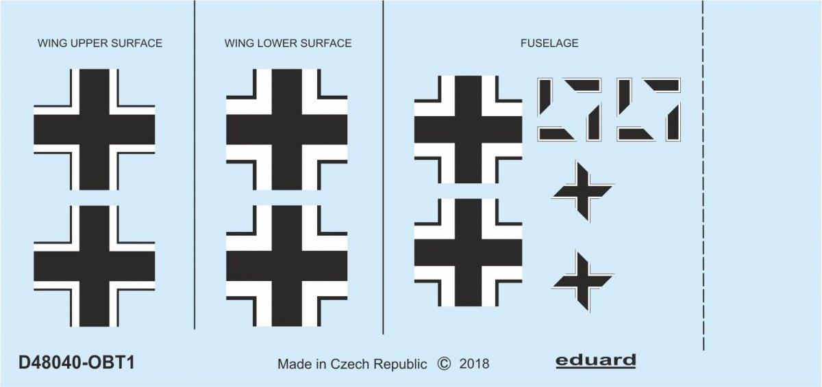 Eduard D48040 Fw 190A-2 national insignia EDUARD 1/48