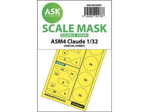 Art Scale Kit M32007 A5M4 Claude Double-Sided Express Mask for Special Hobby 1/32