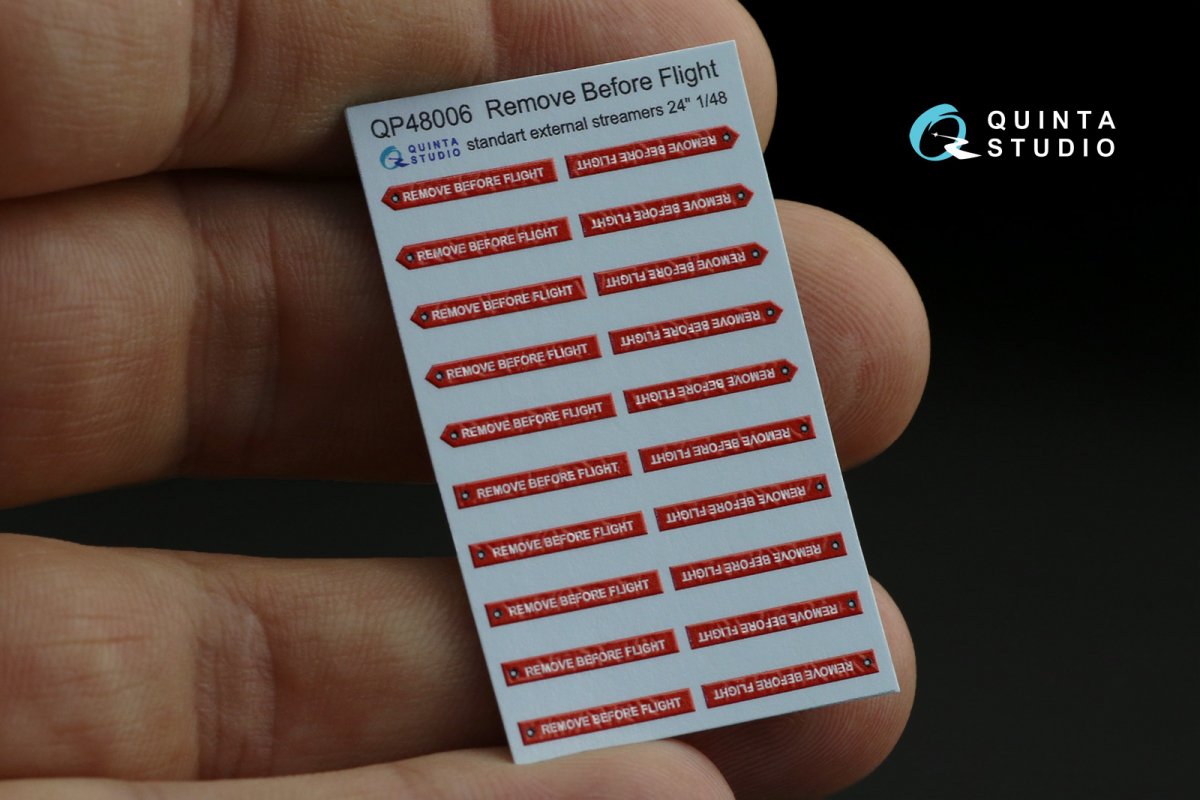 Quinta Studio QP48006 &amp;quot;Remove Before Flight&amp;quot; standard external streamer 24&amp;quot;, 20 Pcs 1/48 – image 6