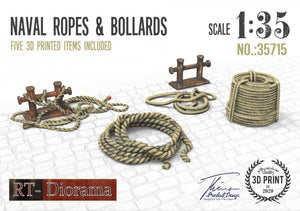 RT-Diorama 35715 Naval Ropes &amp;amp; Bollards Set 1/35