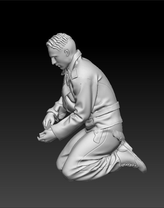 Glowel Miniatures 35007 Wounded panzer crewman and comrade 1/35 – imagen 3
