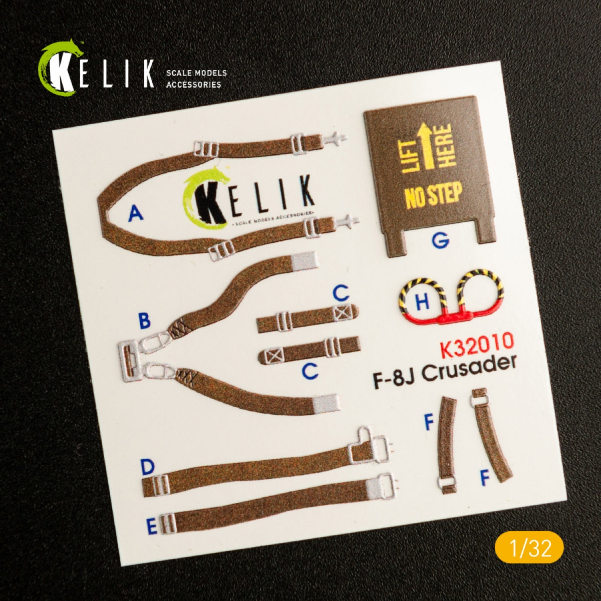 KELIK K32010 F-8J CRUSADER- INTERIOR 3D DECAL FOR TRUMPETER KIT 1/32 – immagine 2
