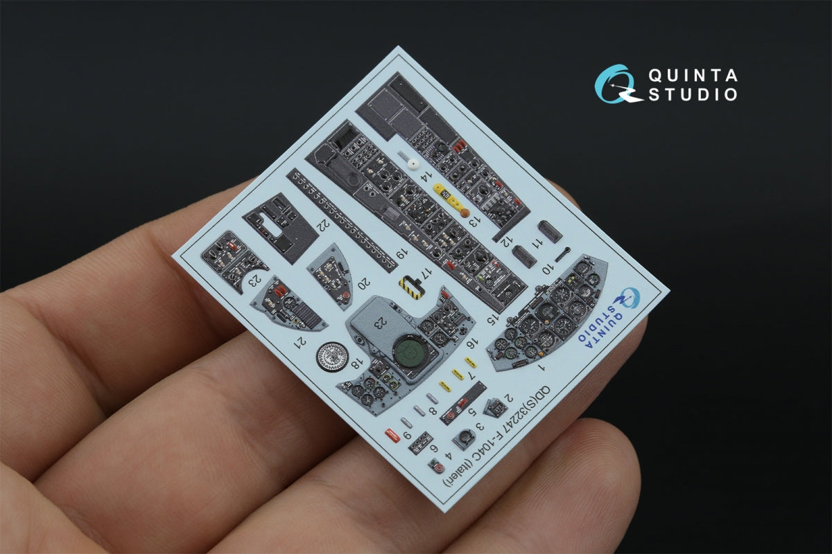 Quinta Studio QDS-32247 F-104C 3D-Printed &amp;amp; coloured Interior on decal paper (Italeri) (Small version) 1/32 – imagen 2