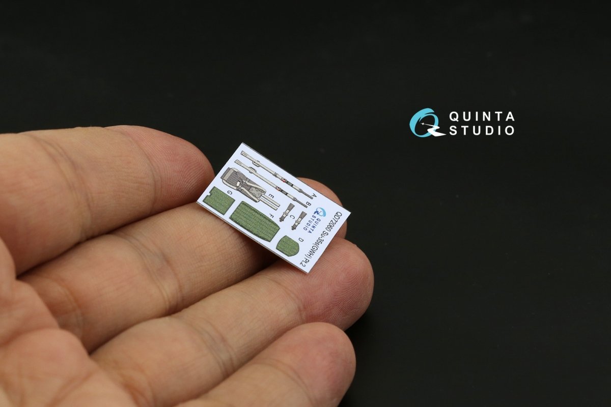 Quinta Studio QD72060 Su-35S 3D-Printed &amp;amp; coloured Interior on decal paper (GWH) 1/72 – Bild 6