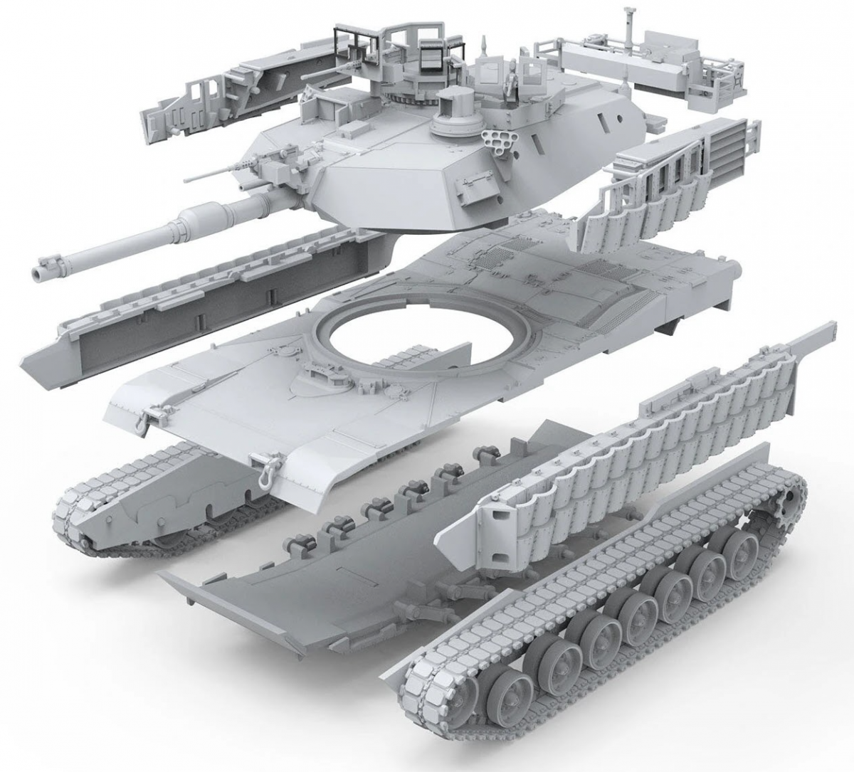 Meng Model 72-003 U.S Main Battle Tank M1A2 SEP ABRAMS TUSK II 1/72 – imagen 4