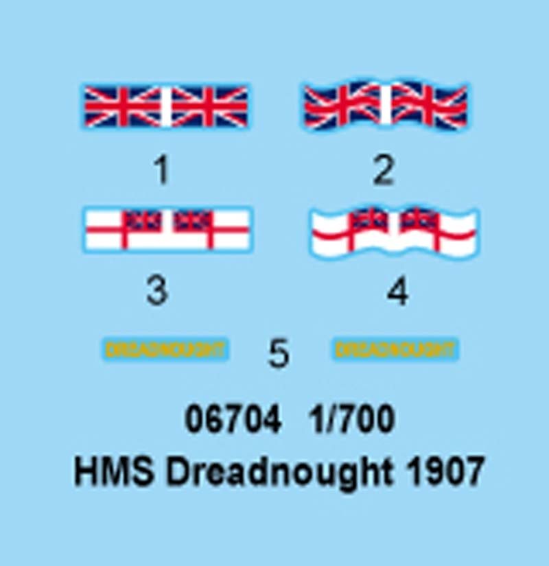 Trumpeter 06704 HMS DeadNought 1907 1/700 – immagine 3