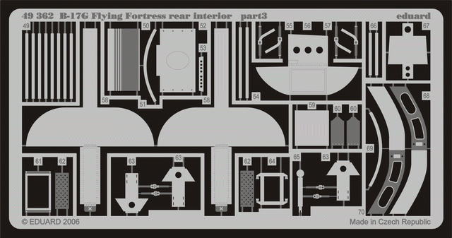 Eduard 49362 B-17G rear interior 1/48 Revell – Bild 3