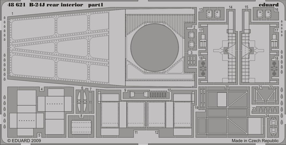 Eduard 48621 B-24J rear interior 1/48 Revell Academy – Bild 2