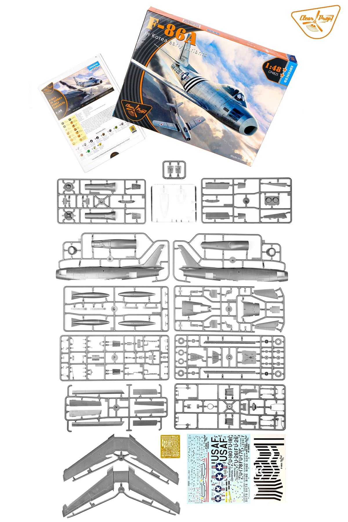 Clear Prop! CP4825 North American F-86 A Sabre in Korea Early Variants (Advanced Kit) 1/48 – immagine 4