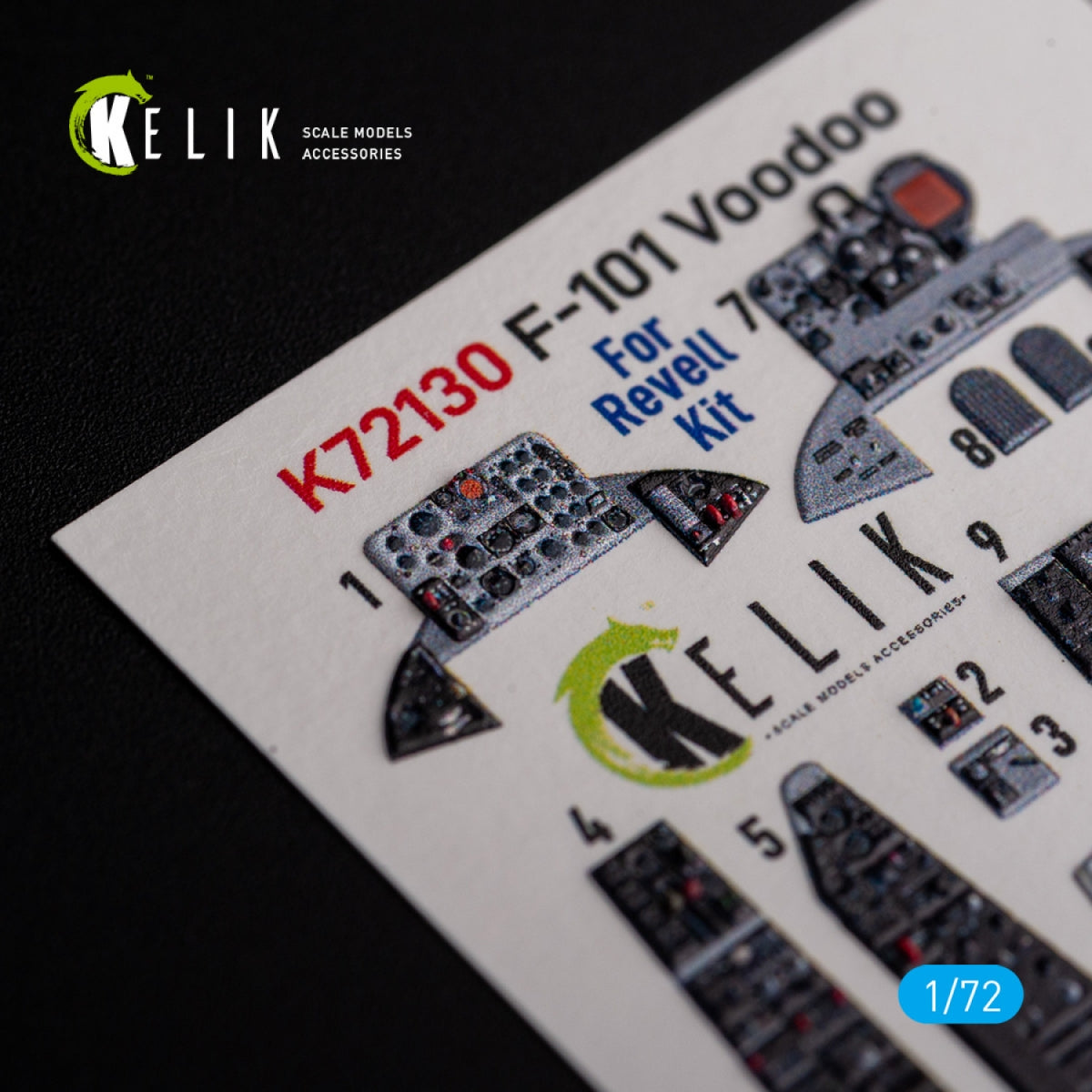 KELIK K72130 F-101 Voodoo - interior 3D decals for Revell kit 1/72 – imagen 5
