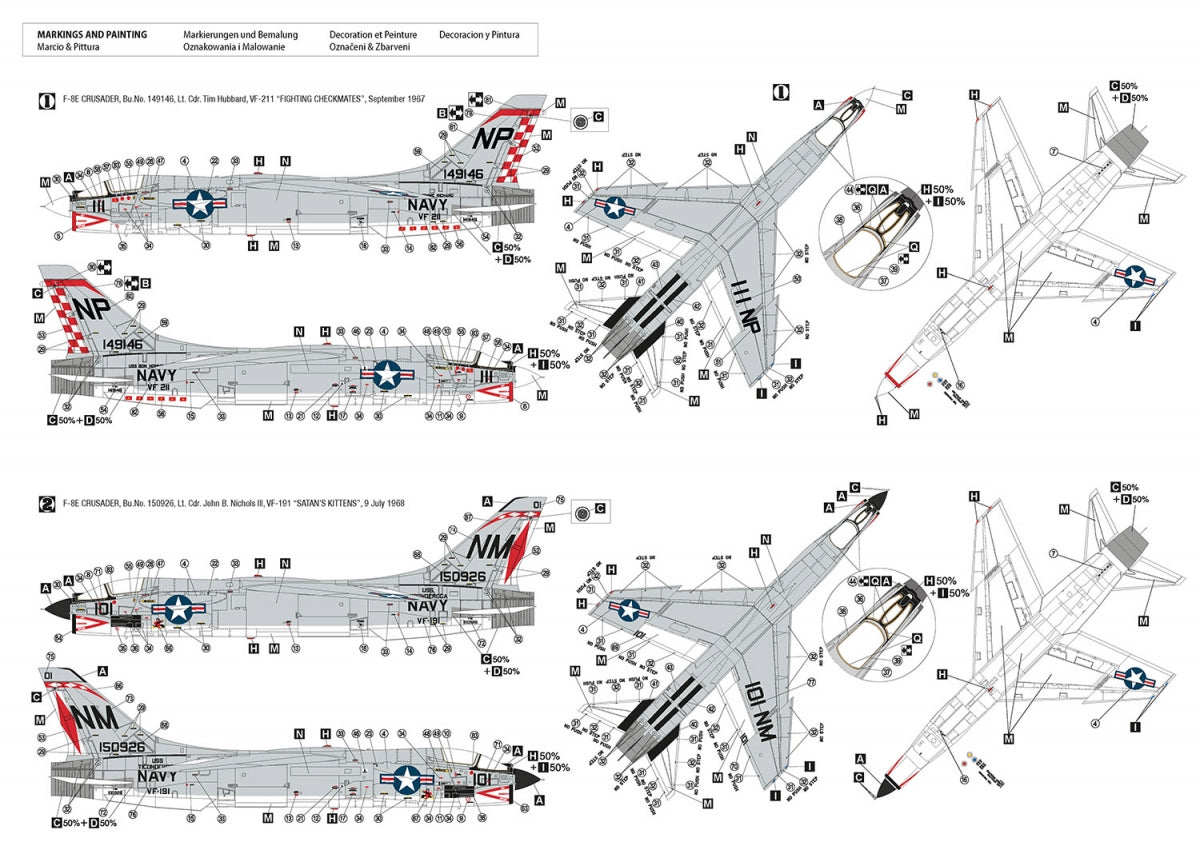 Hobby 2000 72073 F-8E Crusader MiG Killers ( ACADEMY + CARTOGRAF + MASKI ) 1/72 – imagen 2