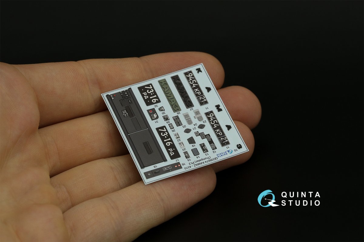 Quinta Studio QD35074 KAMAZ 4310 3D-Printed &amp;amp; coloured Interior on decal paper (Trumpeter) 1/35 – imagen 5