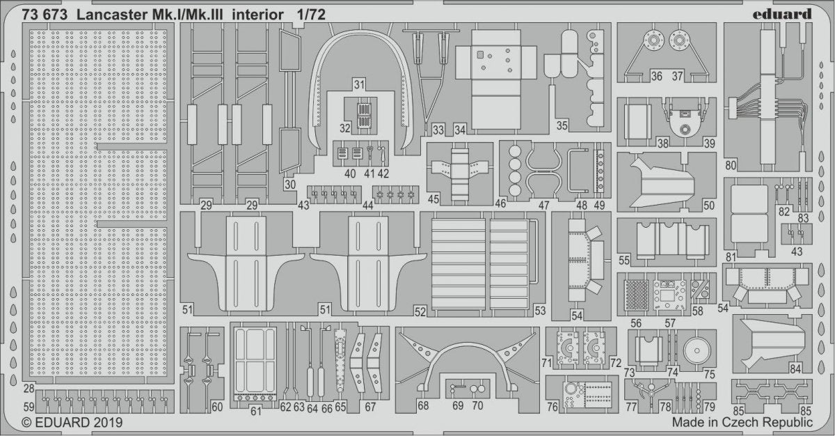 Eduard 73673 Lancaster Mk. I/Mk. III interior REVELL 1/72 – imagen 2