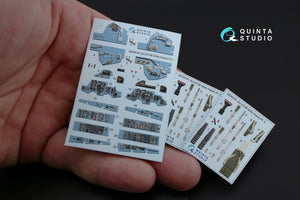 Quinta Studio QD48181 Su-27UB 3D-Printed coloured Interior on decal paper (for KittyHawk kit) 1/48 – immagine 4