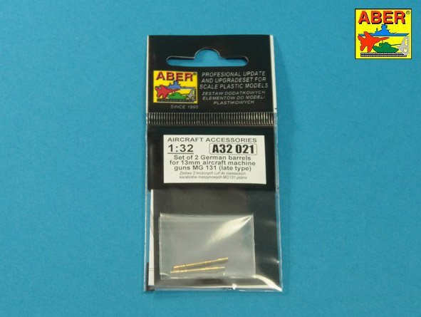 Aber A32021 Set of 2 barrels for German 13mm aircraft machine guns MG 131 (late type) 1/32 – zdjęcie 4