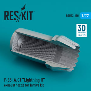 RESKIT RSU72-0180 F-35 (A,C) &amp;quot;LIGHTNING II&amp;quot; EXHAUST NOZZLE FOR TAMIYA KIT (3D PRINTED) 1/72 – imagen 2