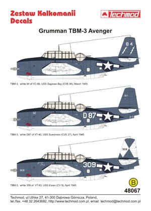 Techmod 48067 - Grumman TBM-3 Avenger 1/48 – Bild 2