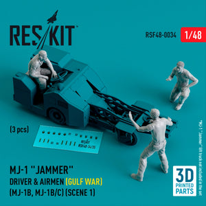 RESKIT RSF48-0034 MJ-1 Jammer Driver airmens (Gulf War) (MJ-1B, MJ-1B/C) (scene 1) (3 pcs) (3D Printed) 1/48 – imagen 2