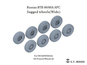 E.T. Model P35-120 Russian BTR-80/80A APC Sagged wheels (Wide) For TRUMPETER Kit 1/35