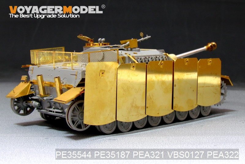 Voyager Model PEA321 WWII German StuG.IV Pivot-Mounting Swinging Type Hull Side Armour Skirts (For DRAGON) 1/35 – immagine 8