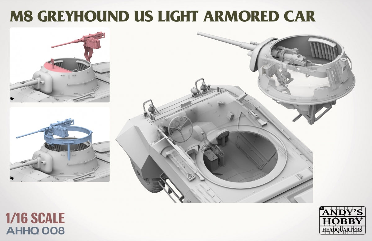 Andy&amp;#39;s Hobby Headquarters AHHQ-008 M8 Greyhound US light Armored Car 1/16 – Bild 2