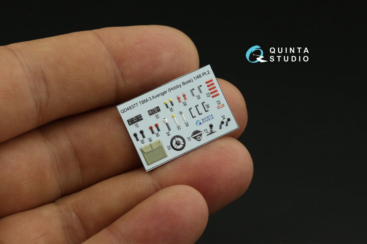 Quinta Studio QD48377 TBM-3 Avenger 3D-Printed &amp;amp; coloured Interior on decal paper (Hobby Boss) 1/48 – Bild 5