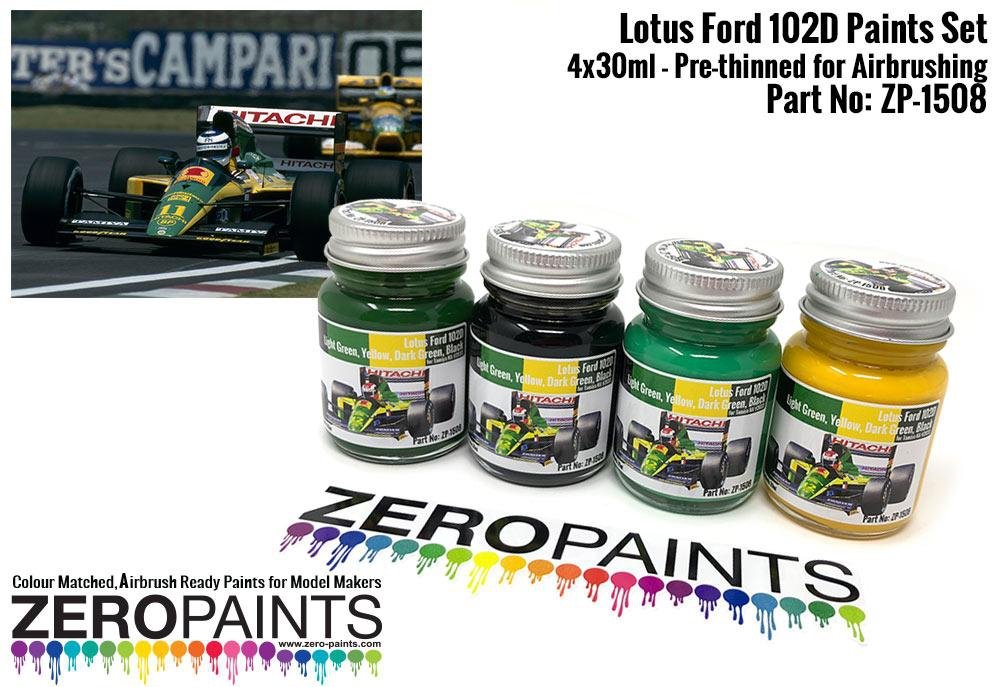 Coffret de peinture Zero Paints ZP-1508 Lotus Ford 102D (4 pots de 30 ml)