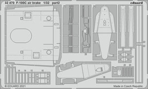 Eduard 32470 F-100C air brake TRUMPETER 1/32 – immagine 2