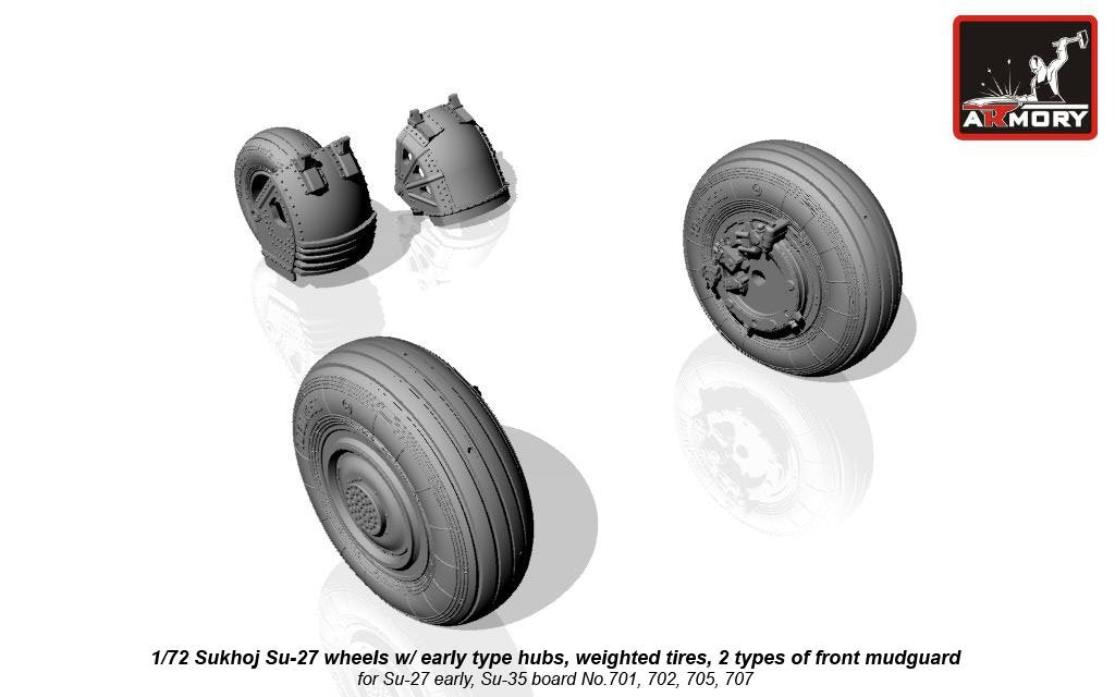 Armory Models AW72032b Sukhoj Su-27 Flanker wheels 1/72 – imagen 4