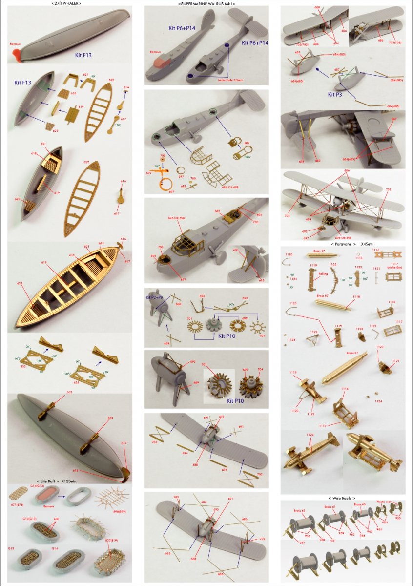 Pontos 23007F1 HMS RODNEY 1942 Detail Up Set 1/200 – imagen 17