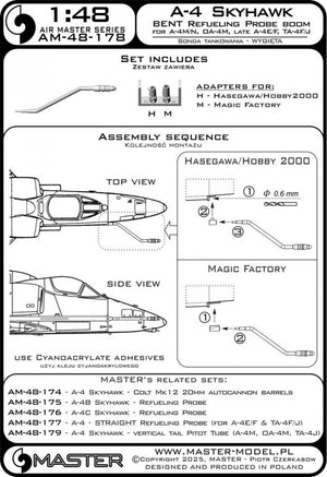 Master AM-48-178 A-4 Skyhawk - Perche de ravitaillement courbée (utilisée sur les versions A-4M/N, OA-4M et les versions tardives A-4E/F et TA-4F/J) 1/48 – image 8