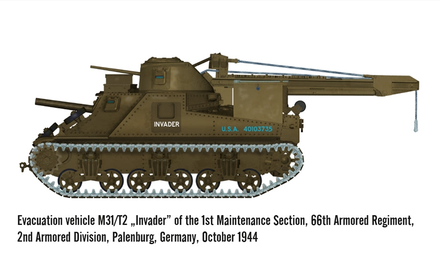 Mirage Hobby 720004 M31/T2 Heavy Wrecker WW2 US. Army 1/72 – immagine 8