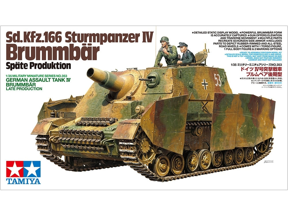 Tamiya 35353 Sd.Kfz.166 Sturmpanzer IV Brummbar Late Production 1/35 – immagine 2