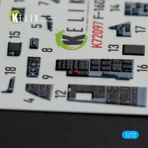 KELIK K72097 F-16D interior 3D decals for Revell kit 1/72 – zdjęcie 6