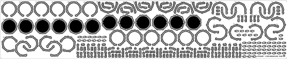 Pontos 37034FB USS BB-63 Missouri 1945 Advanced Detail Up Set for Hobbyboss Kit (Deck Blue 20B stained wooden deck) 1/350 – imagen 32