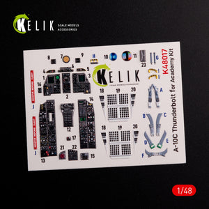 KELIK K48017 A-10C &amp;quot;Thunderbolt &amp;quot; interior 3D decals for Academy kit 1/48 – Bild 3
