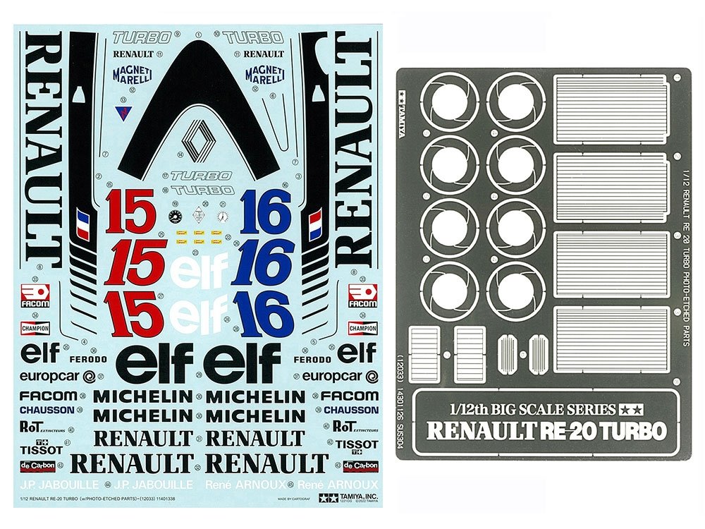 Tamiya 12033 Renault RE-20 Turbo (w/Photo-Etched Parts) 1/12 – Bild 9