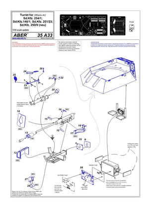 Tourelle Aber 35A033 pour Kfz.234/1, 140/1, 251/23, 250/9 (1/35) – image 4