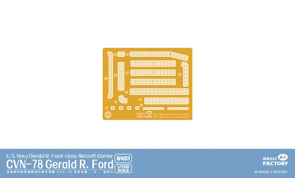 Magic Factory 6401 USS Gerald R. Ford (CVN-78) - Porte-avions de classe Gerald R. Ford de l&amp;#39;US Navy, échelle 1/700 – image 14