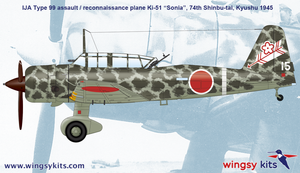 Wingsy Kits D5-05 IJA Type 99 assault/recon. plane Ki-51 “Sonia” 1/48 – immagine 18
