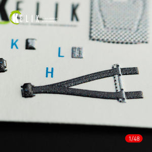 KELIK K48072 DAUPHIN II SA.365F / AS.565SA INTERIOR 3D DECALS FOR KITTY HAWK / ZIMIMODEL KIT 1/48 – zdjęcie 4