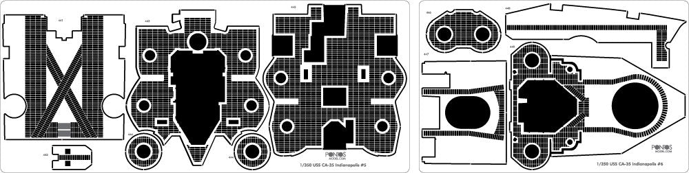 Pontos 37017F1 USS CA-35 Indianapolis 1945 Detail Up Set ADVANCED 1/350 – Bild 18
