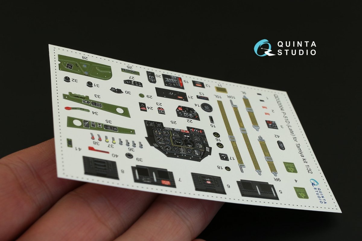 Quinta Studio QD32004 P-51D (Late) 3D-Printed &amp;amp; coloured Interior on decal paper (for Tamiya kit) 1/32 – Bild 5