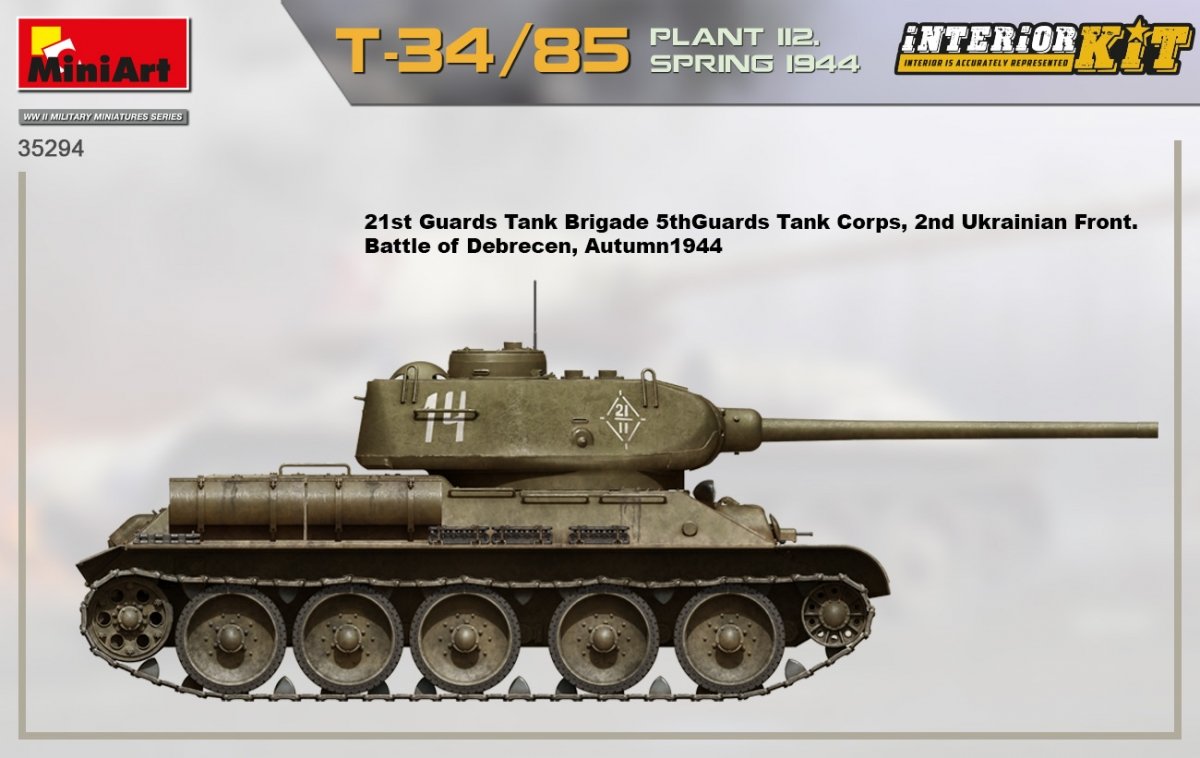 MiniArt 35294 T-34/85 PLANT 112. SPRING 1944. INTERIOR KIT 1/35 – imagen 5