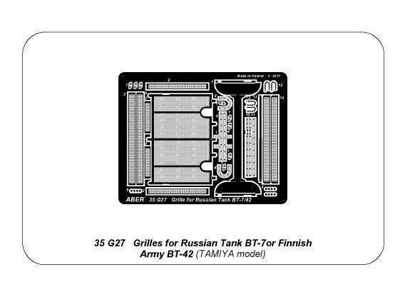 Aber 35G27 Grilles for BT-7 or BT-42 1/35 – zdjęcie 9