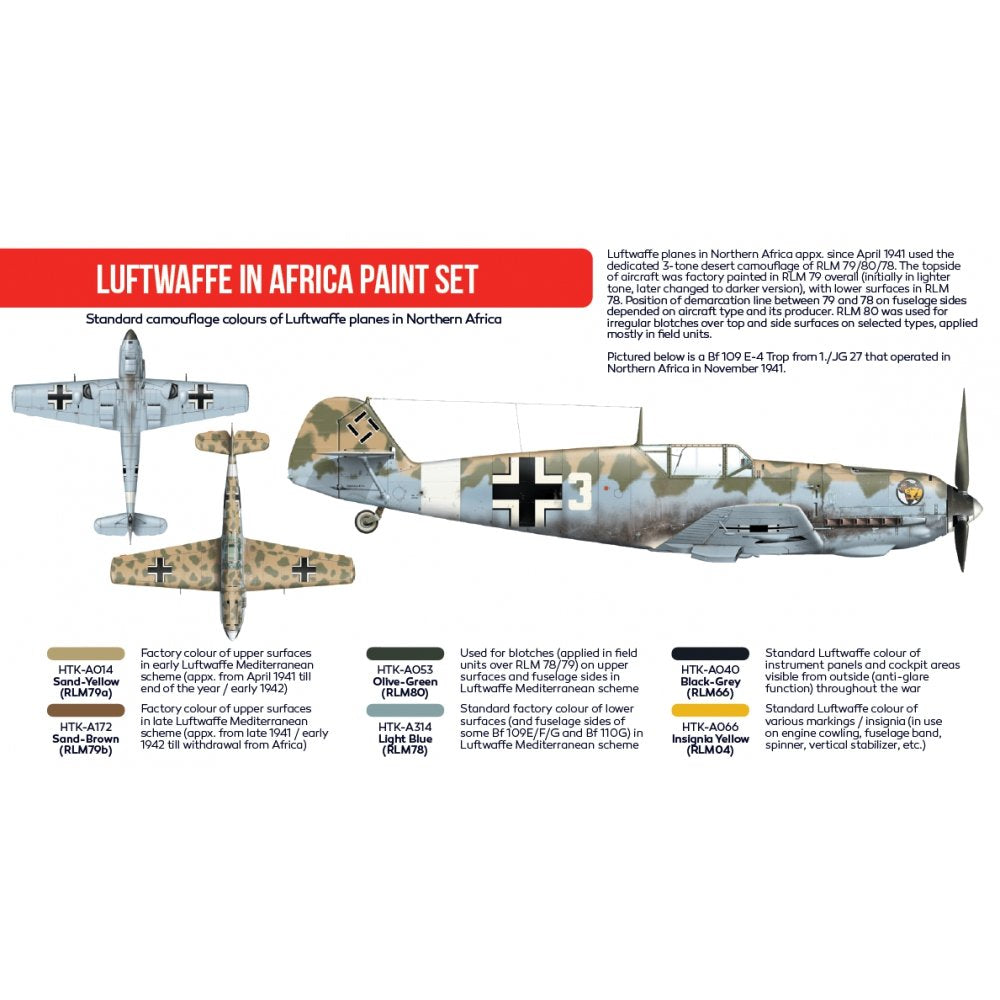 Hataka HTK-AS06.2 Ensemble de peinture Luftwaffe en Afrique 6x17ml – image 2