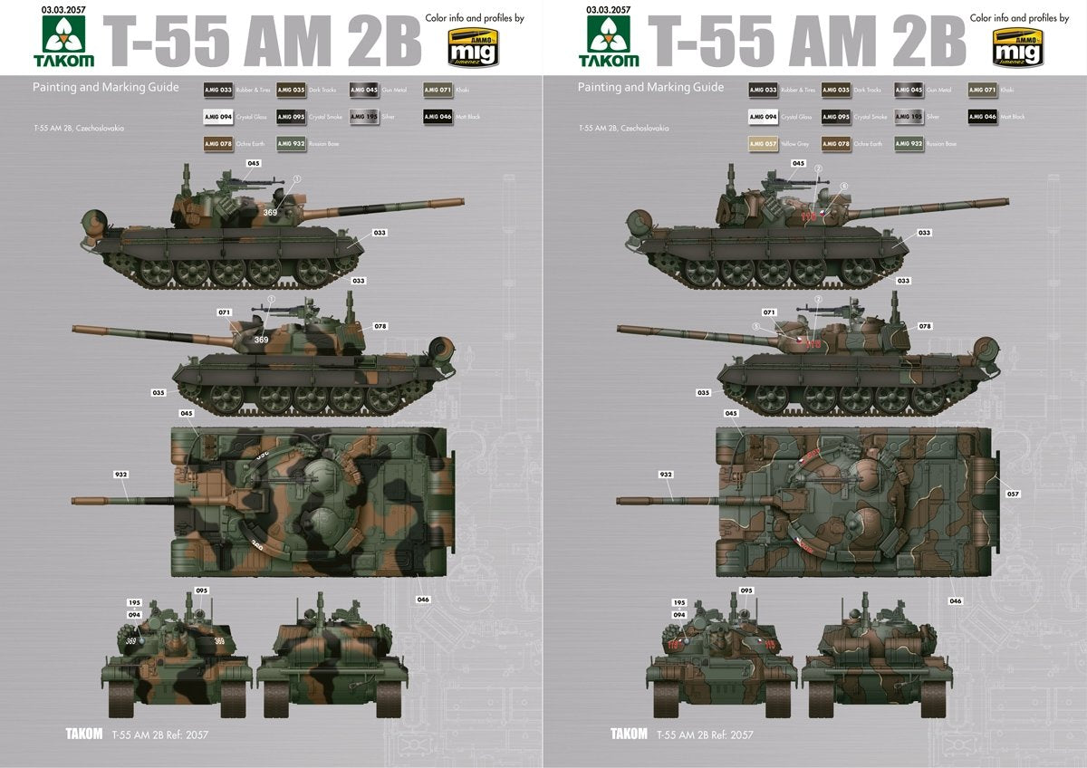 Hobby 2000 35002 T-55AM2B &amp;quot;Kladivo&amp;quot; (w/bonus 4 painting and marking ) 1/35 – imagen 3